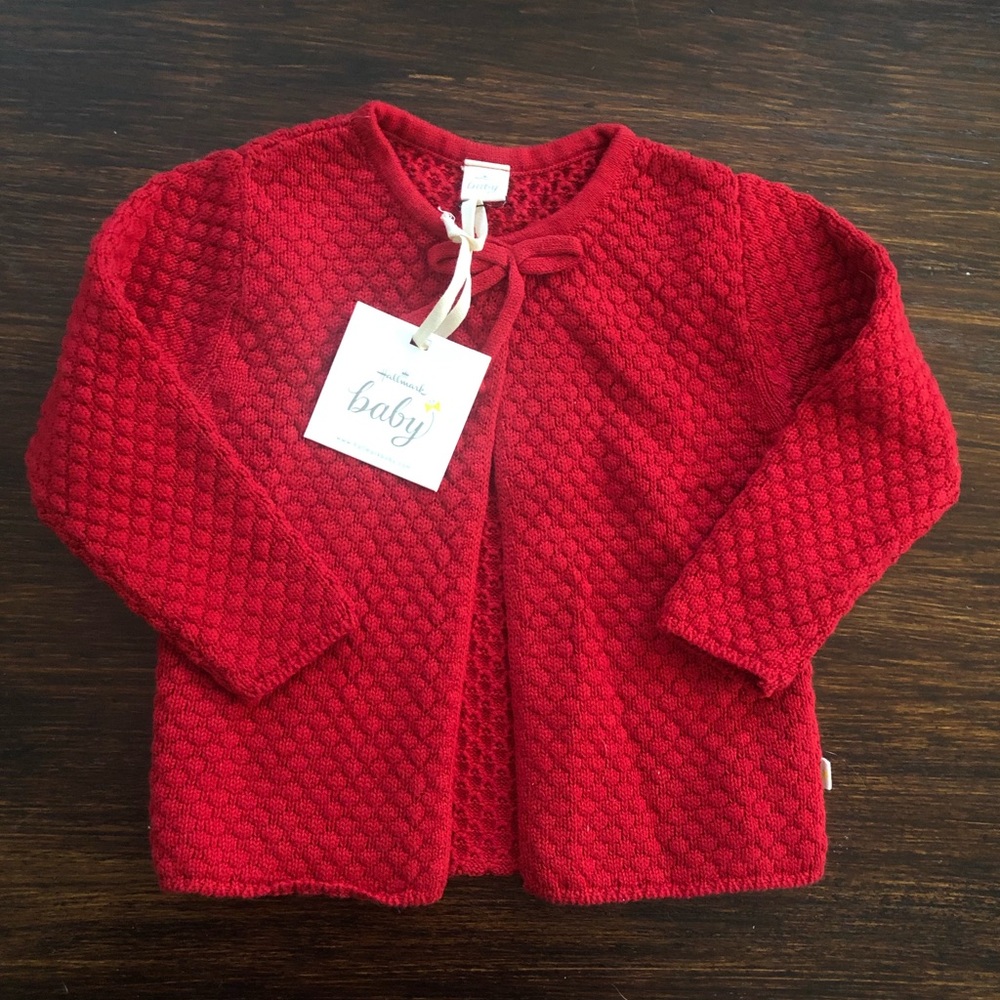 NWT Hallmark Baby Red Sweater 100% Cotton